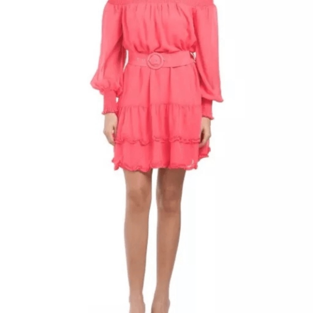Elegant Pink Off-Shoulder Dress BCBGeneration.